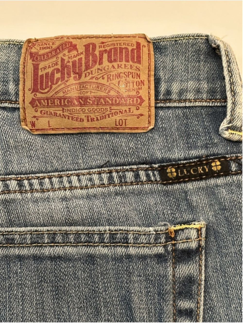 Lucky Brand Distressed Jeans Easy Rider Womens Size 10 / 30 X 33 Blue Bootcut - Picture 4 of 16
